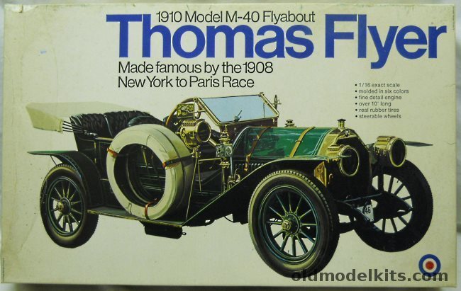 Entex 1/16 1910 M-40 Flyabout Thomas Flyer, 8490 plastic model kit